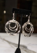 Silver Sacred Ripple Earrings #34
