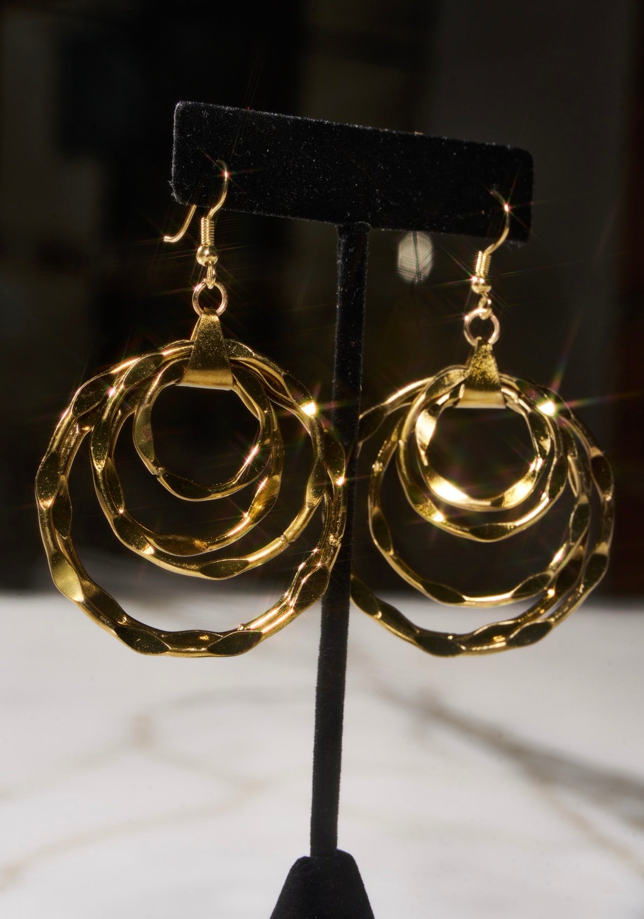 Gold Sacred Ripple Earrings #36