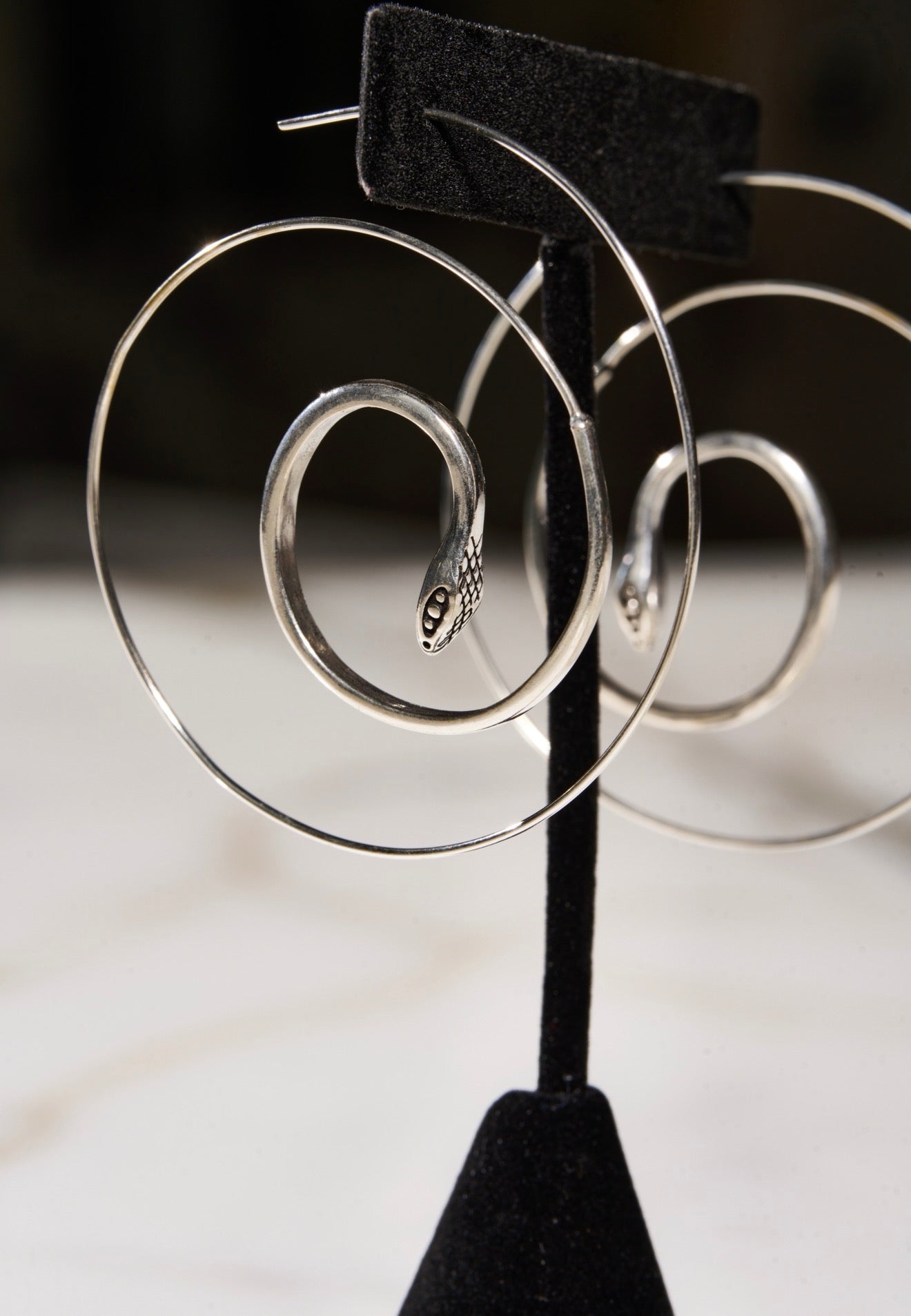 Silver Divine Venom Hoops #47