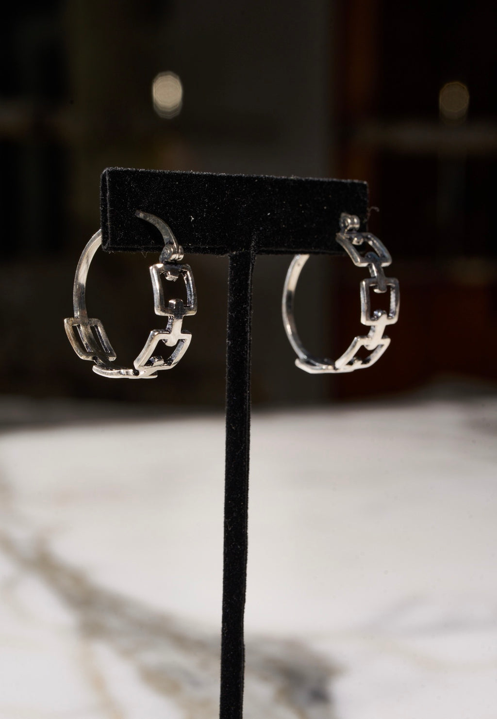 Silver Crown Code Earrings #48