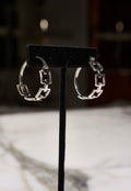 Silver Crown Code Earrings #48