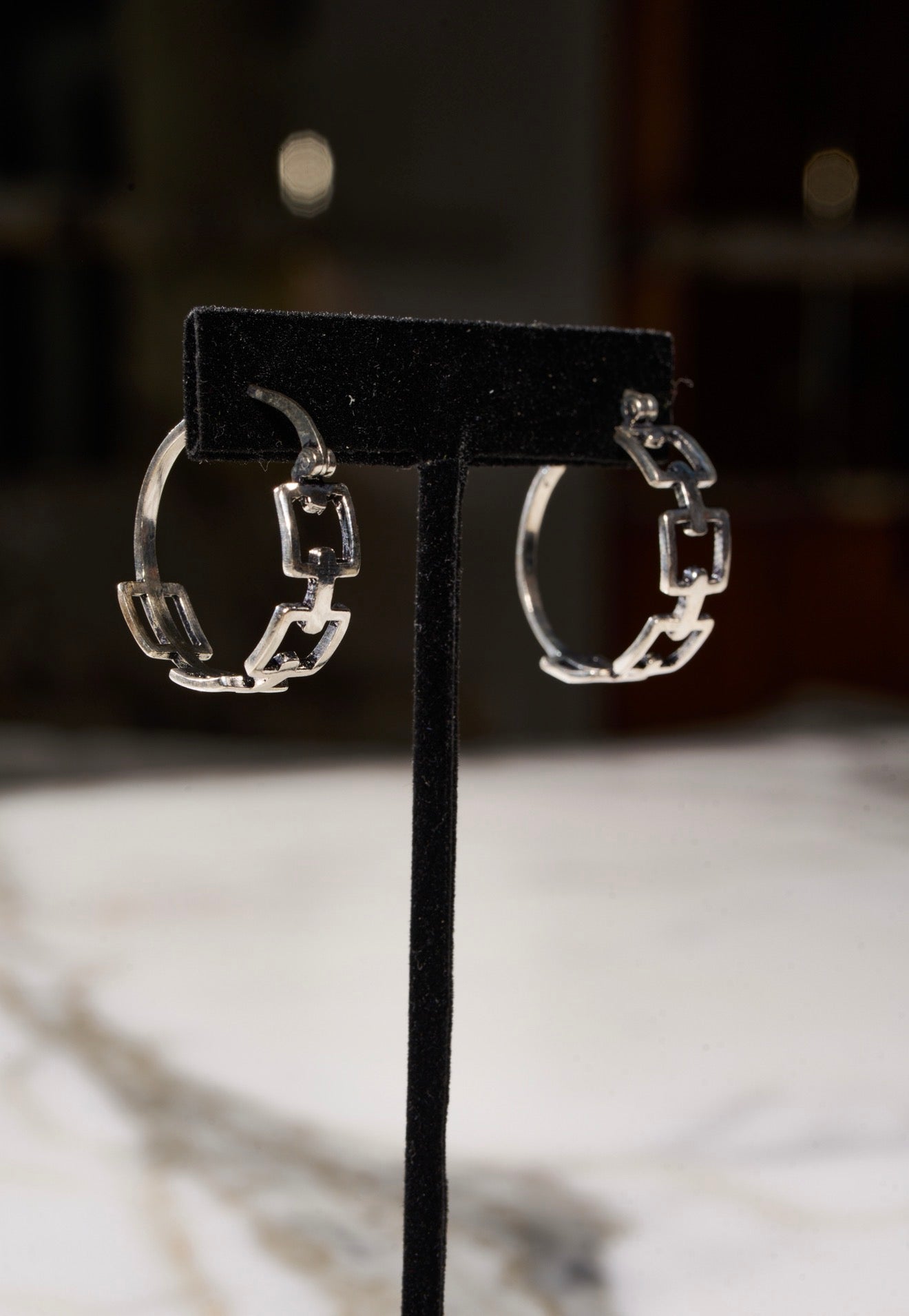 Silver Crown Code Earrings #48