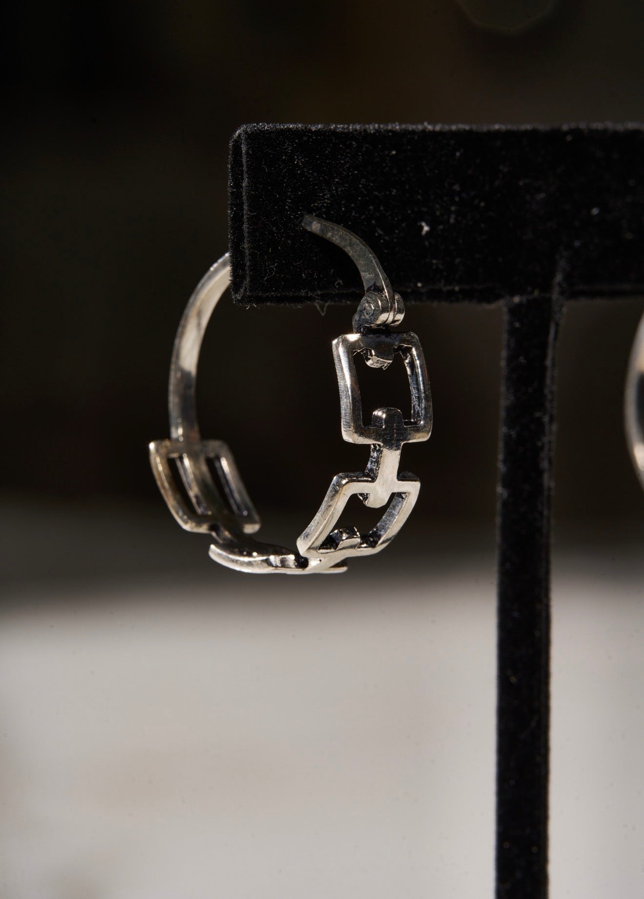Silver Crown Code Earrings #48