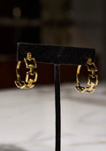 Gold Crown Code Earrings #49